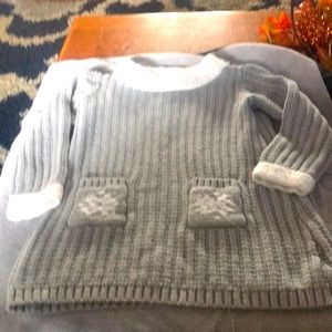 Heirlooms by Polly Flinders gray sweater dress size 6